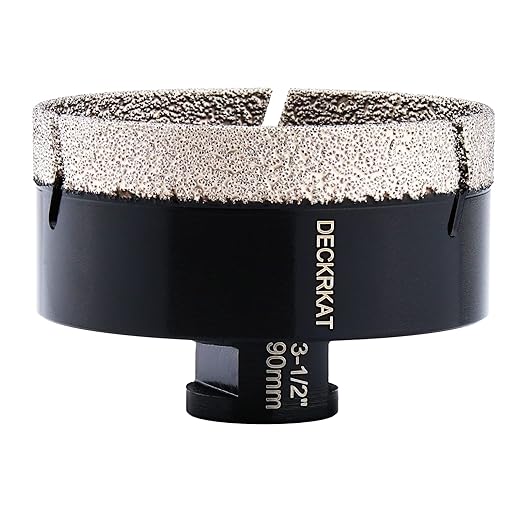 Diamond Hole Saw, 3-1/2" Hole Saw for Tiles Granite Marble Ceramic Glass Porcelain, 90mm Core Drill Bit with 5/8-11 Thread for Angle Grinders & Wet Polishers