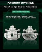 SCITOO 19B2583 19B2582 Rear Left & Right Disc Brake Calipers Assembly w/Bracket For Subaru For Baja 2003-2006,For Subaru For Legacy 2000-2004,For Subaru For Outback 2000-2004