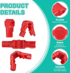 PATIKIL 6 mm Stop Peg Lock, 25 Pcs Pegboard Hooks Anti Sweep Theft Hook Locks Plastic Pegs for Mobile Accessories Shop Clothes Retail Security Display, Red