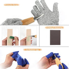 Wood Carving Kit, 22pcs Whittling Kit with Detail Wood Carving Knife Whittling Knife Wood Chisel Knife Gloves Polishing Compound Sharpener for Woodworking Beginners Adults Kids