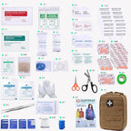 EMT Pouch MOLLE Ifak Pouch Tactical MOLLE Medical First Aid Kit Utility Pouch Carlebben (with Medical Supplies Tan)