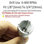 Deburring External Chamfer Tool, with HSS Blade, Quick Release Hex Shank Deburring Chamfering Drill Bit for 1/8" to 3/4"(3-19mm) Diameter TS/DJQ-01
