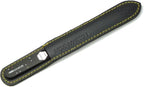 GERMANIKURE Czech Crystal Glass Nail File in Suede Leather Case, Original Black Branded, Professional Manicure & Pedicure Products for Easy Shaping of Natural Nails