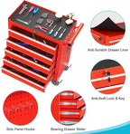 5 Drawers Rolling Tool Chest, Portable Storage Tool Box with Wheels, Tool Chest with Lock for Warehouse, Garage, Repair Shop and Tool Room