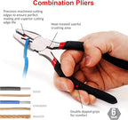 FASTPRO 7-piece Utility Pliers Set, Includes Slip Joint, Long Nose, Diagonal, Groove Joint, Linesman, and Mini Long Nose Pliers, Dipped Handle