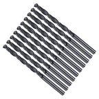 Drill Bit, 3.7 mm Cutting Diameter, 4241 HSS Nitriding Black 118° Cutting Angle Versatile Jobber Bits - (Applications: for Drilling Plastic Wood Soft Metal), 10-Pieces