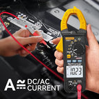 Digital Clamp Meter Multimeter 2000 Counts Voltage Tester with Auto-Range, AC/DC Voltage, AC Current, Resistance, Continuity Diode, Live Wire Test, NCV, True RMS clamp Meter AC Current Meter LD201+