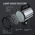 New Led Wood Lathe Light, 20W Machine Lamp, 2000 Lumens Flexible Work Light for Wood Lathe, Drill Press, 110-220v