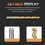 Drill Bit, 7/32" Cutting Diameter (5.556mm), 4241 HSS TiN Coated 118° Cutting Angle Versatile Jobber Bits - (Applications: for Drilling Plastic Wood Soft Thin Metal), 10-Pieces