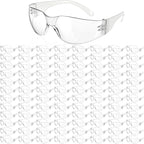 Chumia 100 Pairs Bulk Safety Glasses Eye Protection Goggles for Women Men Work Construction Science Lab