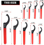 Adjustable Shock Coilover Wrench Set Universal Spanner Wrench for Coil Overs Adjustments/Suspension Systemand Weight Balance, Spanners Hook Wrenches Tools 9 PCS