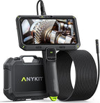 Anykit Endoscope Camera with Light,1080P Dual Lens Endoscope，6" IPS Screen Borescope, Plumbing Snake Inspection Camera with Split Screen, 32GB Card, Plumbing Snake Camera for Home (16.5FT)