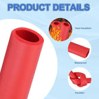 uxcell Pipe Insulation Tube Foam, 1" ID x 3/16" Thick x 1.64ft Foam Pipe Cover Non-Slip Hollow Tubing Guitar Air Conditioner Stand Fitness Equipment Handles, Red