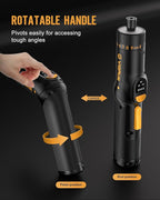 VIGRUE Cordless Screwdriver Set, 8V Max 10Nm Rechargeable Electric Screwdriver with 47 Accessories, 320RPM/10+1 Torque Setting power screwdriver kit, 2 Position Handle with LED Light