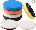 Buffing Polishing Pads, 7Pc 7.5 Inch Face for 7Inch 180mm Backing Plate Compound Buffing Sponge Pads Cutting Polishing Pad Kit for Car Buffer Polisher