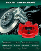 SCITOO 19B2698 19B2699 Disc Brake Calipers Assembly with Bracket Fit For Pontiac Vibe 2003-2008,For Toyota Corolla 2003-2008,For Toyota Matrix 2003-2008
