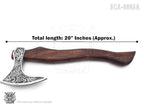 SHINY CRAFTS-Camping Axe Tomahawk Viking Bearded Axe Custom Handmade Carbon Steel Axe Valentine's Day Gift Birthday Gift for him with Premium Leather Sheath (SCA 05A)