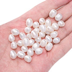 Natural Pearl Beads Rice 8-9mm White Freshwater Cultured Loose Gemstone Beads for DIY Jewelry Making 13.8''/Strand HQ