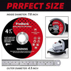 Cut Off Wheels 50 Pack,4 1/2 Inch,Metal and Stainless Steel Cutting Wheel for Angle Grinder,Ultra Thin Cut-Off Wheel Cutting Disc (50 PCS 4-1/2 x .045 x 7/8 inch Cut Off Wheels)