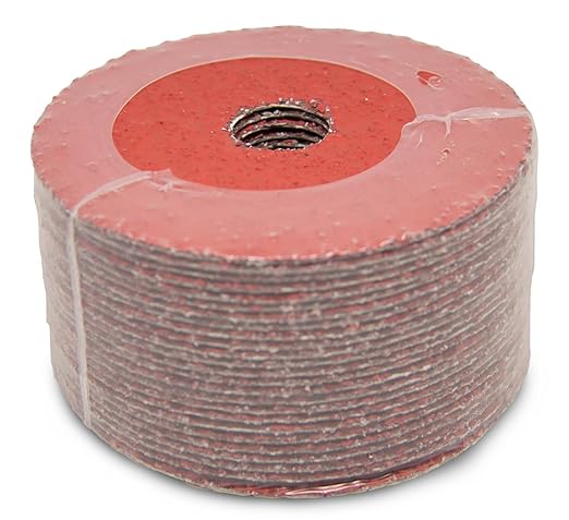 Benchmark Abrasives 4 1/2 Inch Sanding Discs Ceramic Resin Fiber Grinding Disc for Grinding, Stripping on Wood, Fiberglass, Metal, 7/8" Arbor Angle Grinder Sanding Disc, 25 Pack - 120 Grit