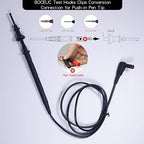 Mini Hook Test Clips, Mini Grabber Test Clips for M4 Plug Test Probe Test Lead Conversion Connection for Push-in Pen Tip