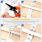 Glarks 54pcs 11/16inch x 10Feet Galvanized Metal Pipe Strap with Holes, Pipe Support Metal Strapping, Pipe Hanger Straps with 50pcs M4.2 M5 Screws, 1pcs Trimming Shear and Gloves