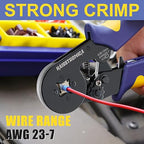 haisstronica Ferrule Crimping Tool Kit AWG 23-7 Wire Ferrules Crimper with 2500pcs Wire End Terminals AWG 22-7 and Wire Stripper