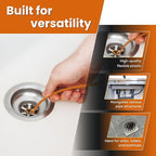 Drain Snake - Multi-Tooth Drain Clog Remover for Bathroom & Kitchen - Flexible Barbed Drain Cleaner Tool for Hair & Debris - Easy to Use Plumbing Snake Drain Auger, Bathtubs (Pack of 2)