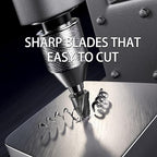 M35 Cobalt Step Drill Bit Four Spiral Flute, 3/16"-1-3/8" (19 Step Sizes) - Ideal for Metal, Stainless Steel, Wood, Plastic - 1/4" Hex Shank