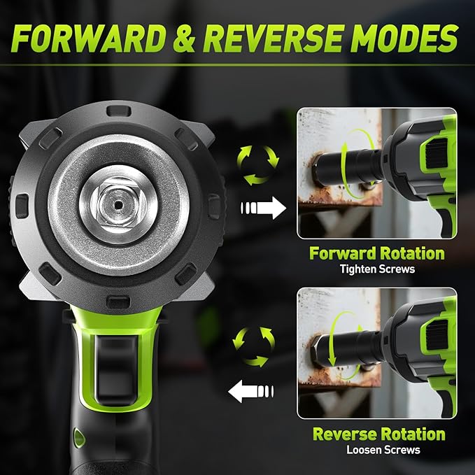 Brushless Cordless Impact Wrench 1500Nm (1100Ft-lbs) High Torque, 1/2 Inch Impact Gun with 2x20V 4Ah Batteries, 3-Speed, 4 Cr-V Sockets (17/19/21/22mm) for Car Tire, Mower Lug Nut