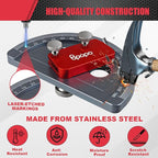 Upgrade Stainless Steel Angle Protractor– Precision 0°-180°Angle Finder for Marking Angle,Straight Line Scribe, Woodworking Angle Measuring Tools, Ruler Included