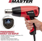 Master Appliance Proheat PH-1400A Professional Heat Gun - Programmable Backlit LCD Display, Quick Change Heating Element, 1560W, 13A, 120V, Engineered in the USA