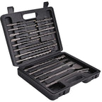 Rotary Hammer SDS Plus Drill Bits & Chisels Set- 17Pcs Concrete Masonry SDS Plus Drill Bits with Portable Plastic Box- SDS Plus Shank Fits Rotary Hammer