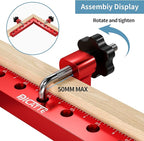 90 Degree Positioning Square Right Angle Clamp 7.1" x 7.1" Aluminum Alloy Woodworking Carpenter Tool,4 Pcs Right Angle Clamps With 8 Clamps,For Picture Frame Box Cabinets Drawers