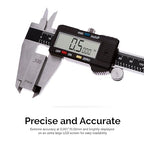 NEIKO 01408A 8” Electronic Digital Caliper Extra Large Display | 0-8 Inches | Inch/Fractions/Millimeter Conversion | Polished Stainless Steel