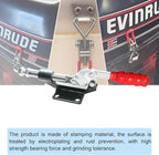 2Set Plunger Stroke Clamp w Flange Base Plate 500lbs Holding Capacity for Suitable for Toolbox, Door, Box, Trunk, Tractor Cover, Smoke Cover, Woodworking Fixture and Quick Release Pull Lock.