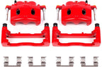 Power Stop S4918A Front Pair of High-Temp Red Powder Coated Calipers For Cadillac Escalade XTS Chevy Silverado 1500 Suburban 1500 Tahoe Savana 1500 Sierra 1500 Yukon [Application Specific]