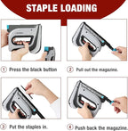 Arrow Cordless Staple Gun Kit, Electric Stapler with 3750 Pieces T50 1/4", 3/8", 1/2" Staples, for Upholstery Professional and DIY Projects, T50DCD