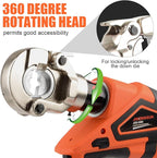 Electric Hydraulic Crimping Tool, Battery Cable Crimper Tool, 8 Ton Wire Crimpers Electrical, Crimping Rang 8AWG-600MCM(10-300m²) and Electrical Crimping Tool 12 Pairs of Dies (JGS-300S)