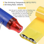 MECCANIXITY Battery Wrap PVC Heat Shrink Tubing 55mm Dia 85mm Flat 10 Feet(3meters) Yellow Good Insulation for Battery Pack
