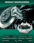 SCITOO 187016 Front Right Disc Brake Caliper Fit For Chev For Corvette 1965-1982, 4 Pistons