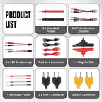 48PCS Automotive Circuit Test Leads Kit, Multi-Function Auto Diagnostic Tools with Electrical Breakout Leads, Alligator Clips & Multimeter Probes