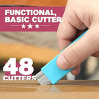Box Cutter, 48-Pack Retractable Cardboard Mini Box Cutter for Packages, Boxes and Paper, All Metal Tough Sheath, Functional Basic Cutter with Case, Lock Ball Design