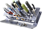 Screwdriver Rack, Small Tool Storage Holder for Desk Top, Work bench Organizer, Aluminum Alloy, Dark Grey