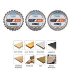 Luckyway 3-Pack 7-1/4 Inch 24T Framing & 40T Crosscutting & 60T Finish with 5/8 Inch Arbor TCT Circular Saw Blade for Cutting Wood