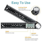 Third Generation Protractor Angle Finder, Digital Angle Ruler with 7inch/200mm, Angle Gauge for Woodworking/Carpenter/Construction Tools(2 Batteries Included) (Enhanced ABS)