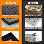 TORACK Metal Pegboard Wall Organizer System for Garage, 109PCS Pegboard Accessories Organizer Kit with Pegboard Bins, Hooks, Peg Locks, Pegboard Storage System for Workbench(Black)