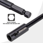 Tools Hole Saw Extension Chuck, 10-Inch x 3/8-Inch Hex Shank Reducing Locking Impact Extension