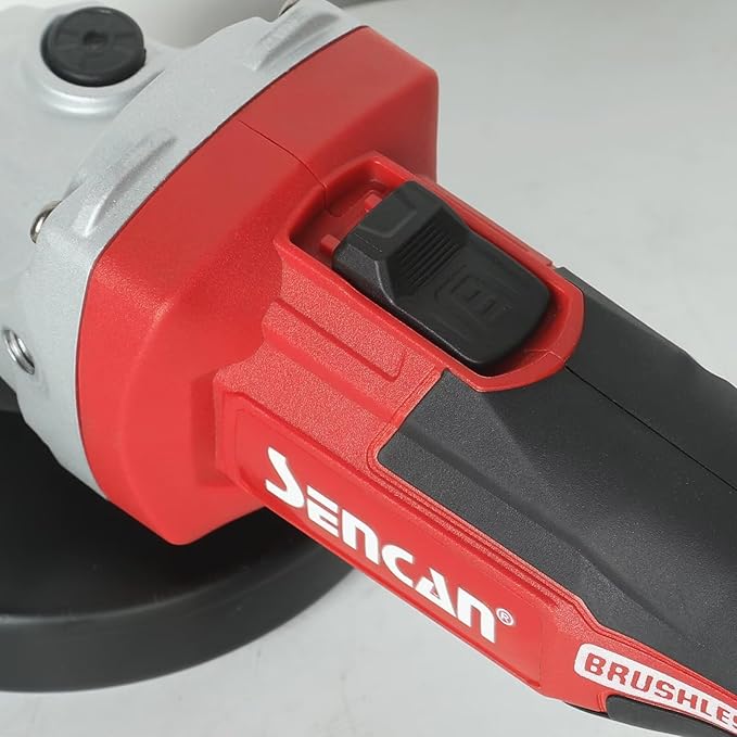 Cordless Angle Grinder, 20V Power Grinder with 4.0 Ah Battery, 9500 RPM Brushless Grinder Tool with 3 Variable Speeds for Metal Cutting, Griding, Polishing, 4 1/2 Inch