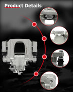 cciyu Front & Rear Brake Calipers Assembly w/Bracket 2008-2012 For Chrysler For Town & Country,2008-2012 For Dodge For Grand Caravan,2009-2012 For Volkswagen For Routan 18B5044 18B5045 18B5081 18B5080